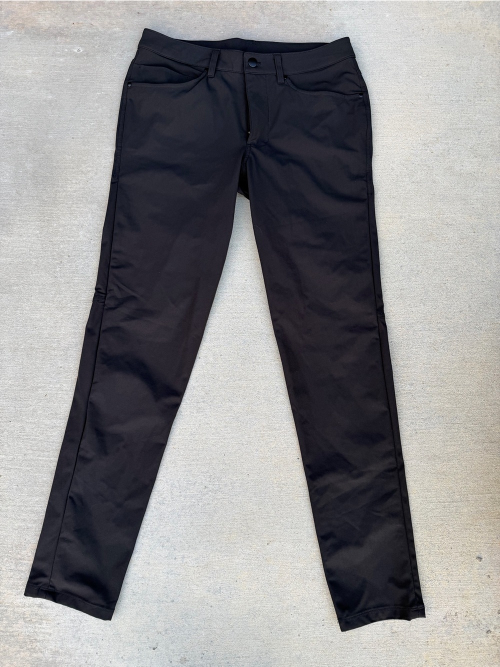 Lululemon ABC Commission Pant Casual Trouser Snap Waist Pocket Black Men 
30x32